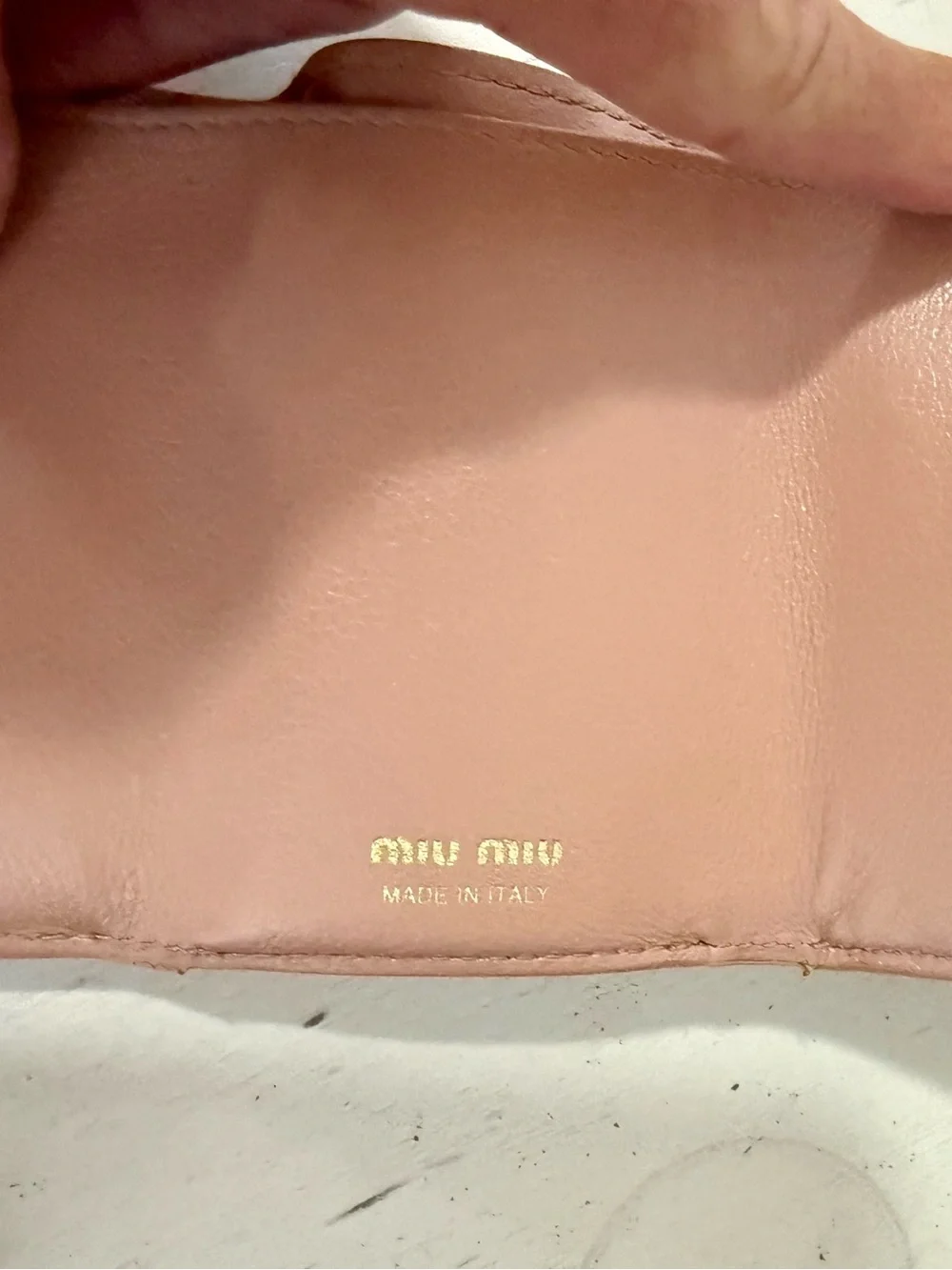 Miu Miu Portamonete authentic tri fold wallet in original Box